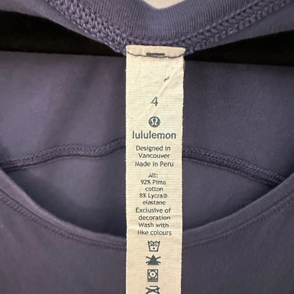 LULULEMON  TO THE POINT Woman Blue activewear athleisure workout yoga tank top 4 - Picture 4 of 8